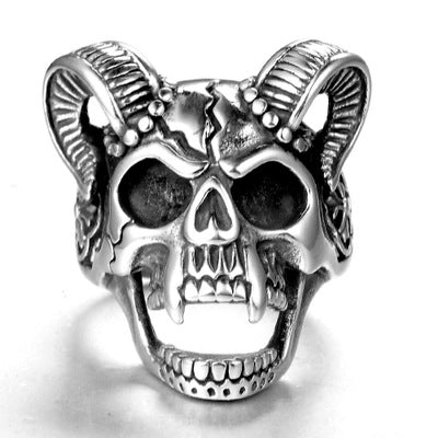 WindFallX HornedSkull Ring